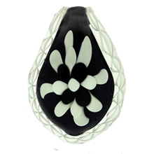 Black and White Handmade Glass Pendant Image
