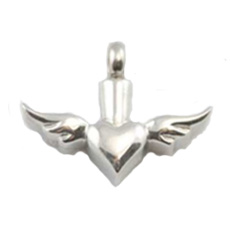 Heart with Angel Wings Pendant Image